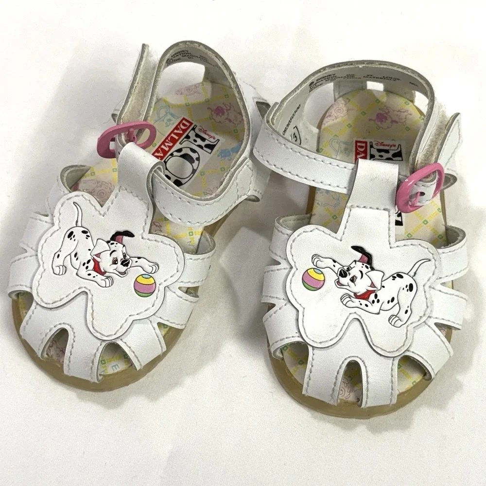 Vtg Disney 101 Dalmatians Sandals Shoes Sz  3 Baby / Toddler Shoes 1990s Y2K New